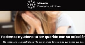 Merakia, mujer llorando ayuda addicioens